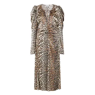 GANNI - Leopard Print Midi Dress