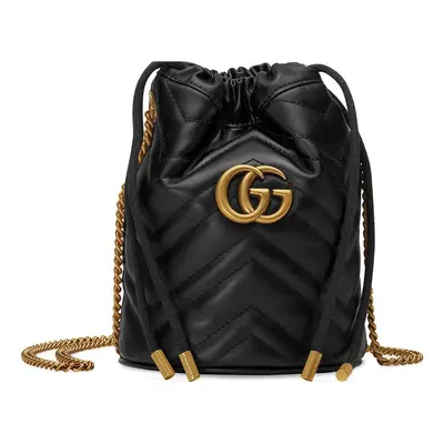 GUCCI - Gg Marmont Mini Leather Bucket Bag