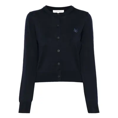 MAISON KITSUNE' - Bold Fox Head Wool Cardigan