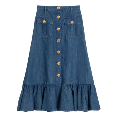 VALENTINO - Denim Midi Skirt