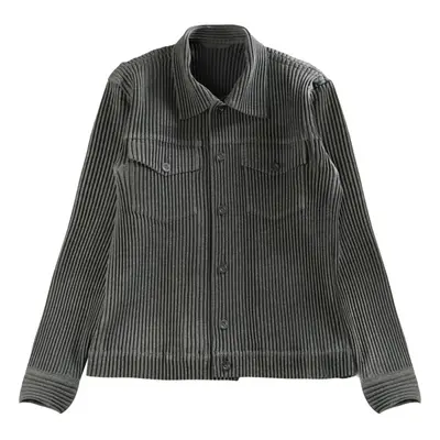 HOMME PLISSE' ISSEY MIYAKE - Lightweight Wool Shirt Jacket