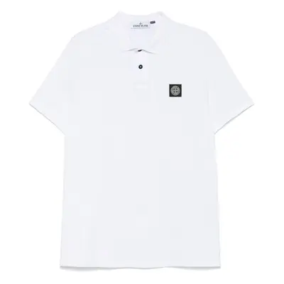 STONE ISLAND - Logo Cotton Polo Shirt