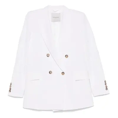 ERMANNO - Linen And Cotton Embroidered Blazer Jacket