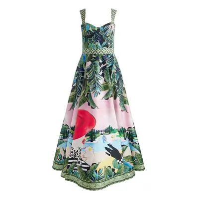 ALICE+OLIVIA - Fia Printed Midi Dress