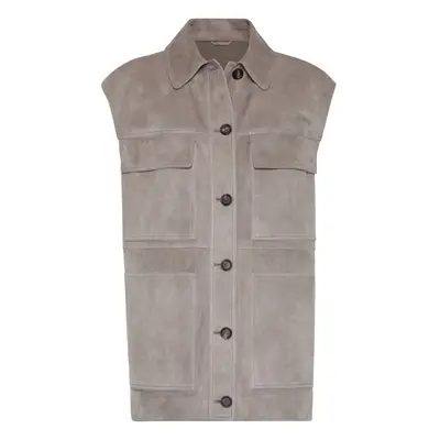 BRUNELLO CUCINELLI - Suede Leather Vest