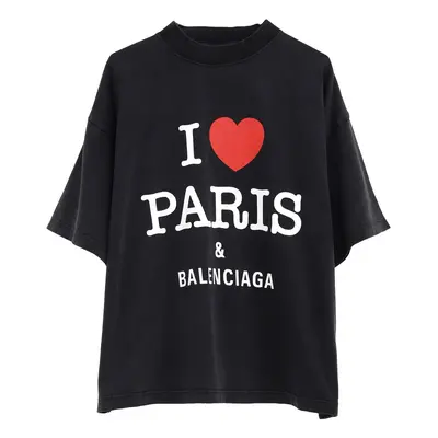 BALENCIAGA - I Love Paris Cropped T-shirt