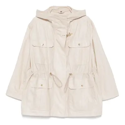 FAY - Linen And Cotton Blend Parka Coat