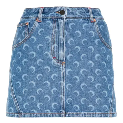 MARINE SERRE - Moon Denim Mini Skirt