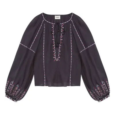 MARANT ETOILE - Fernanda Embroidered Cotton Top