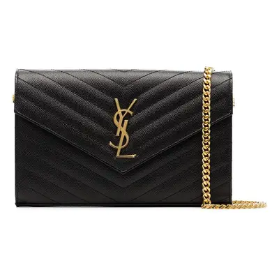 SAINT LAURENT - Cassandre Leather Wallet On Chain