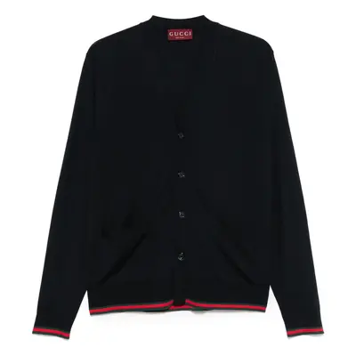 GUCCI - Web Detail Wool Cardigan