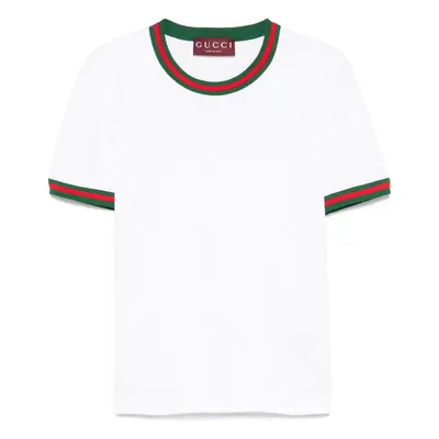 GUCCI - Web Detail Cotton T-shirt