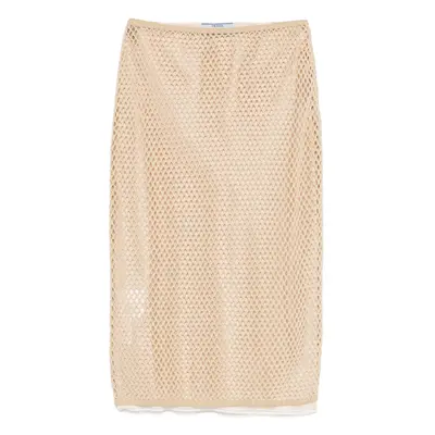 PRADA - Open-knit Midi Skirt