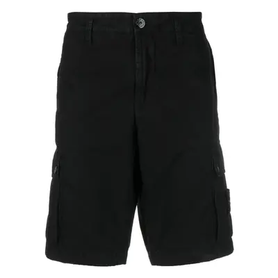 STONE ISLAND - Logo Cotton Cargo Shorts