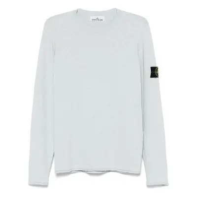 STONE ISLAND - Logo Cotton Crewneck Sweater