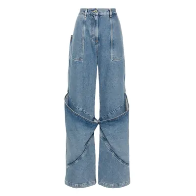 THE ATTICO - Wide-leg Denim Cotton Jeans