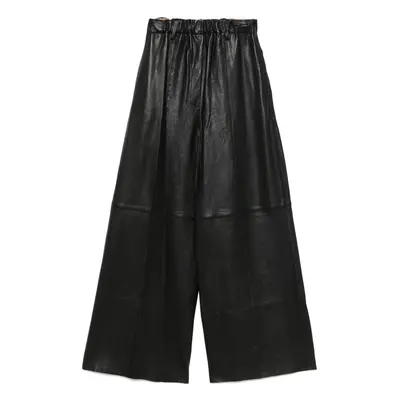 ALYSI - Leather Wide-leg Trousers