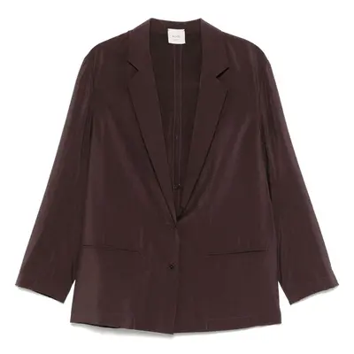 ALYSI - Silk Blend Single-breasted Blazer Jacket