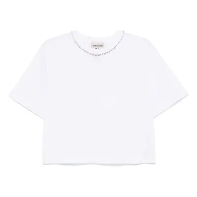 SEMICOUTURE - Embroidered Cotton T-shirt