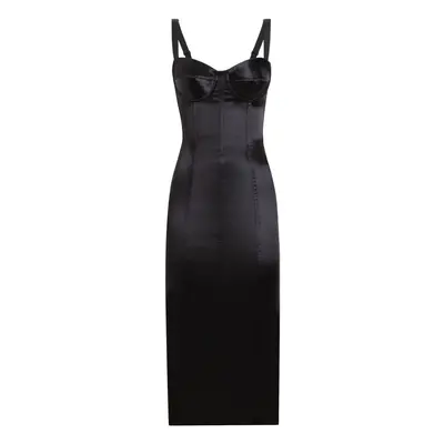 DOLCE & GABBANA - Satin Bustier Midi Dress