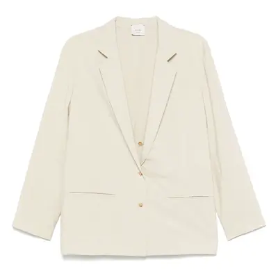 ALYSI - Silk Blend Single-breasted Blazer Jacket