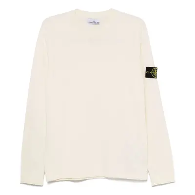 STONE ISLAND - Logo Cotton Crewneck Sweater