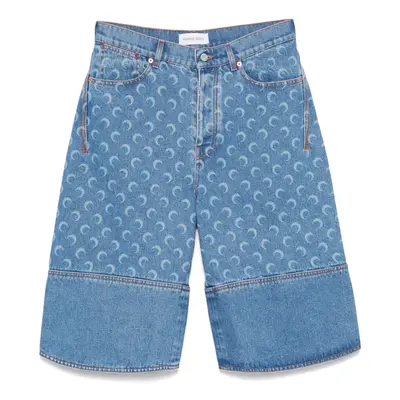 MARINE SERRE - Moon Denim Bermuda Shorts