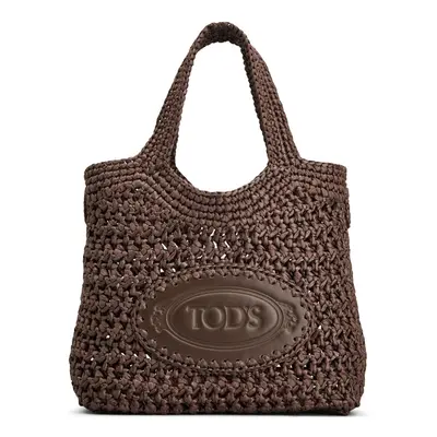 TOD'S - Rafia And Leather Mini Tote Bag