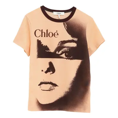 CHLOÉ - Wool Blend Printed T-shirt