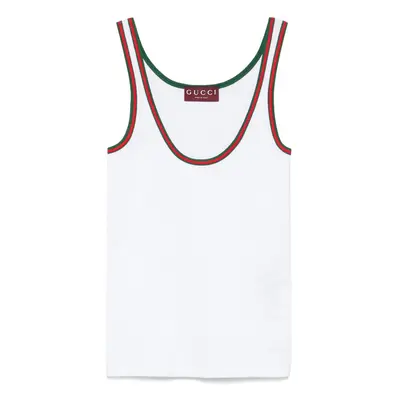 GUCCI - Web Detail Cotton Tank Top