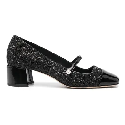 JIMMY CHOO - Elisa Glittered Leather Pumps