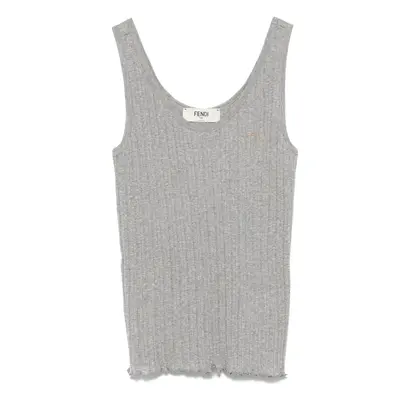 FENDI - Ribbed Cotton Tank Top