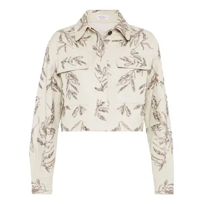 BRUNELLO CUCINELLI - Printed Cotton Shirt Jacket