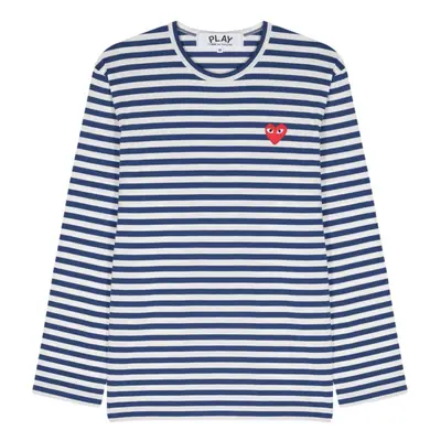 COMME DES GARCONS PLAY - Red Heart Striped T-shirt