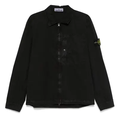 STONE ISLAND - Logo Cotton Overshirt